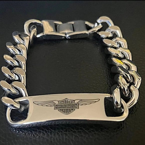 Biker Men's Chain Bracelets - Picture 4 of 5